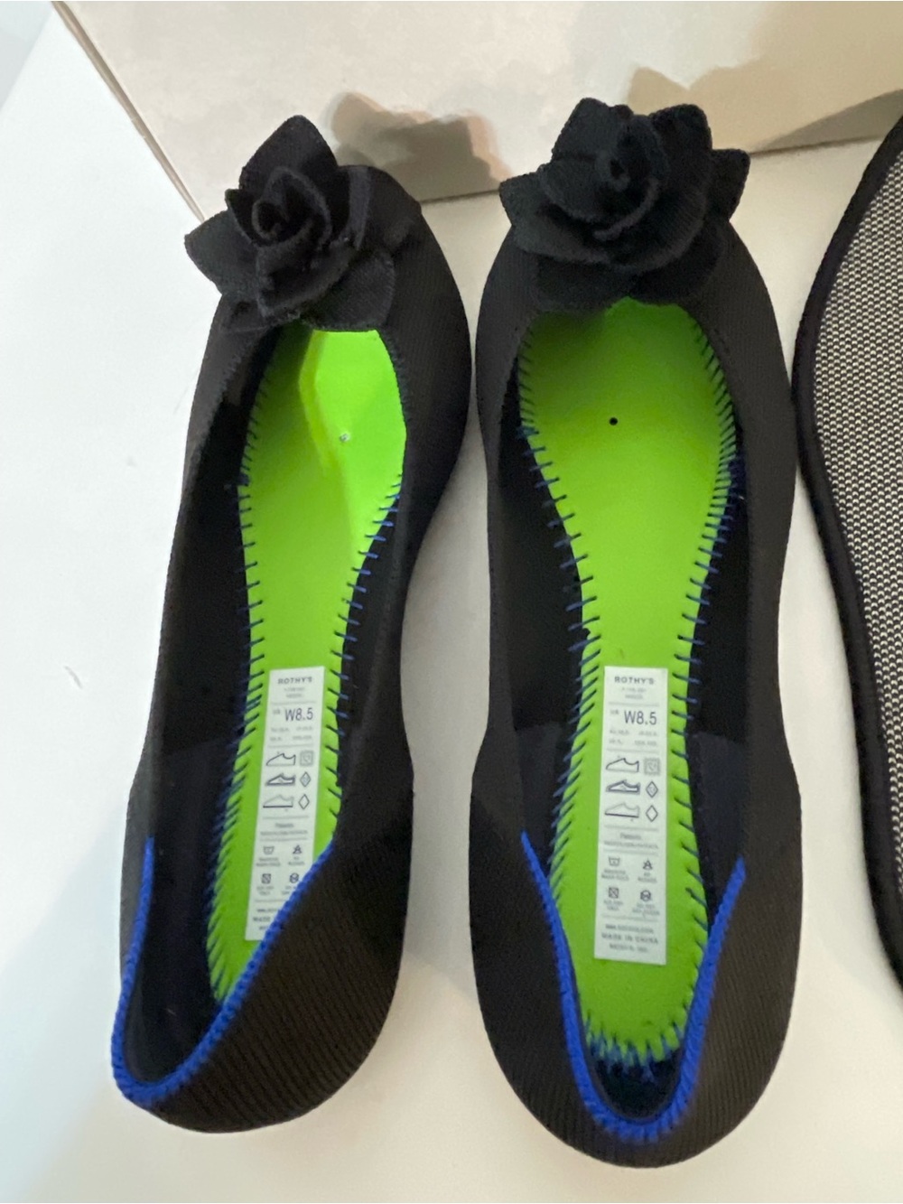 Rothy’s The Petal Square Black Flats - Picture 11 of 12